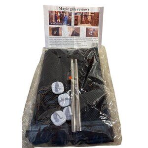 Magic Gate Mesh Pet Safety Gate Pressure-Mounted Rubber Bumpers Telescopic Poles